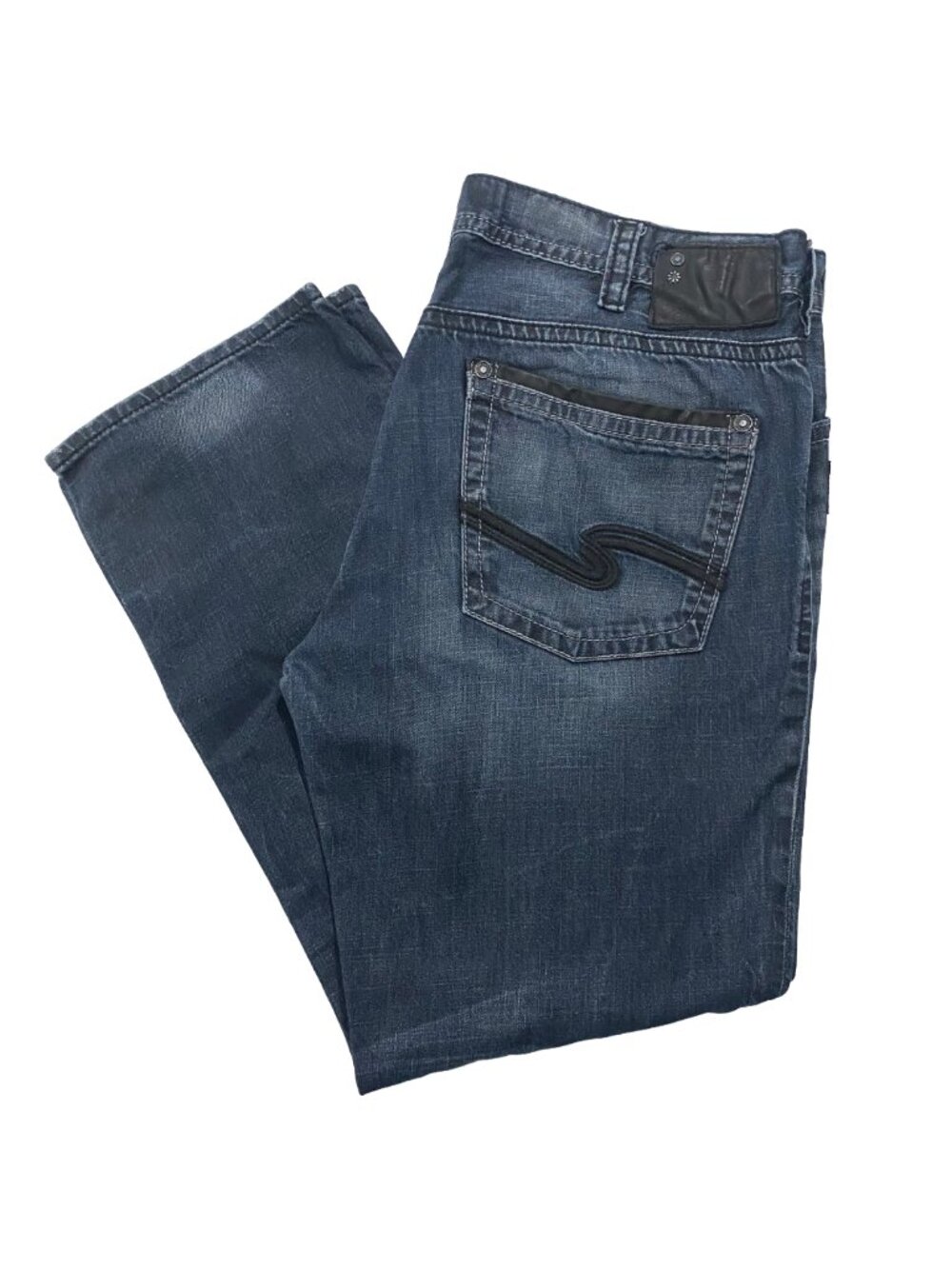 SILVER JEANS Grayson Heritage Mens 36x32 Straight‎ Leg Classic Fit Dadcore Rodeo